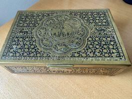 Messing Schmuckschatulle Antik Vintage Box