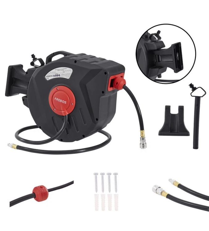 Druckluftschlauch Aufroller Automatik Schlauchtrommell 20m (Neu und ...