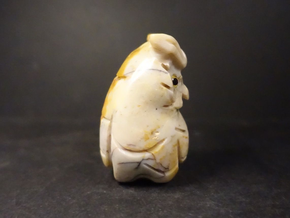 Statuette: Eule aus Edelstein, gelber Jaspis – Usato da Russikon venduto da Eulenfeder 2