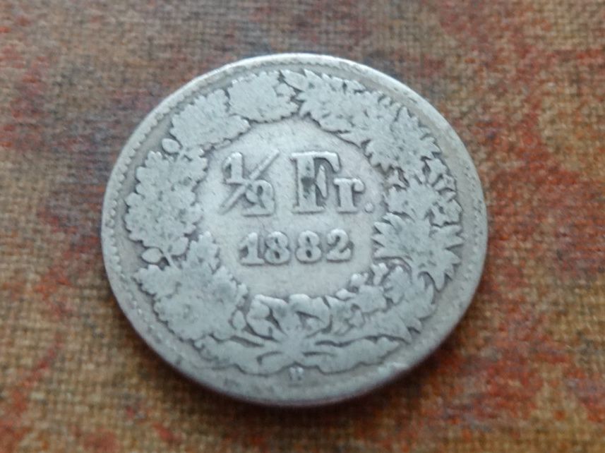 Alle Münzen: 1/2 Fr. 1882  (E) – Gebraucht aus Romanel-sur-Lausanne von Swift13