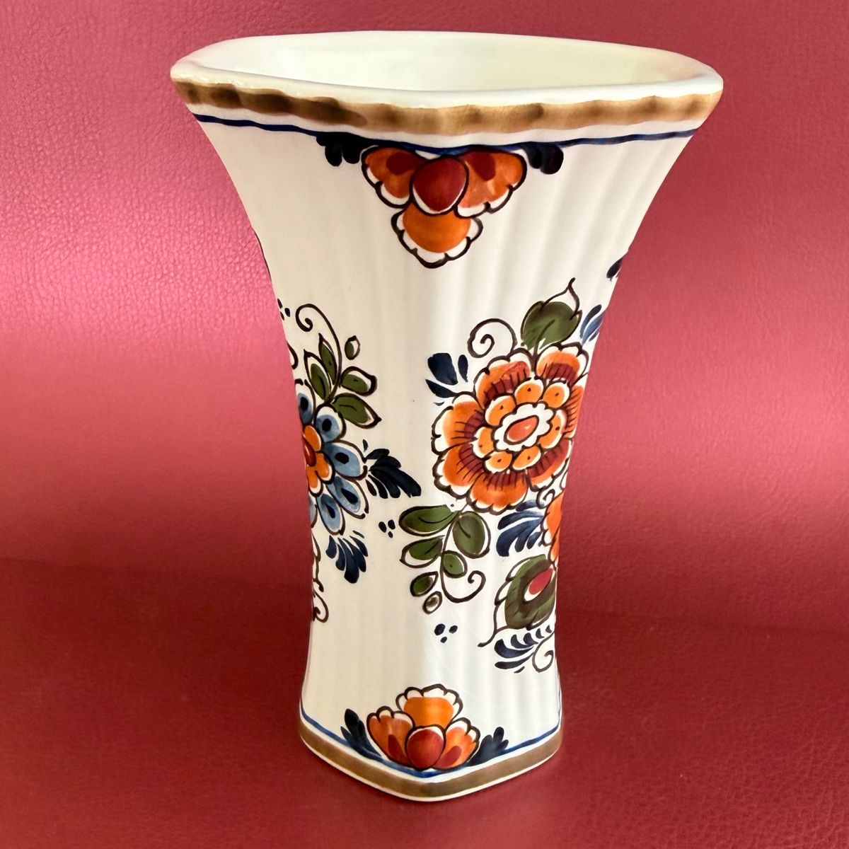 Vasen & Gefässe: Vintage handbemalte Fächer- oder Trompetenvase - Holland – Neu (gemäss Beschreibung) aus Schlieren von RoPue 2