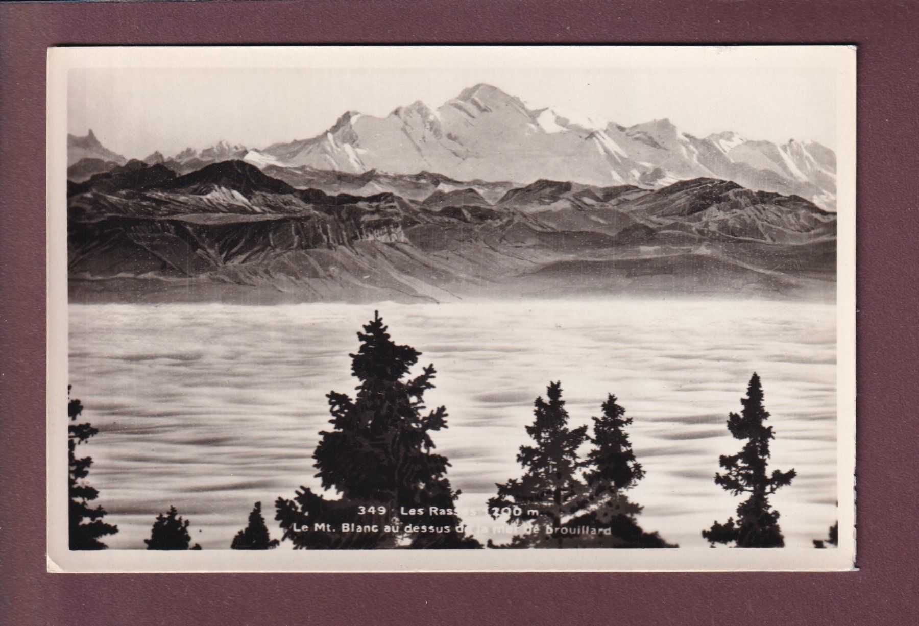 Cartoline postali: LES RASSES - Mont Blanc – Usato da Pully venduto da nicecards