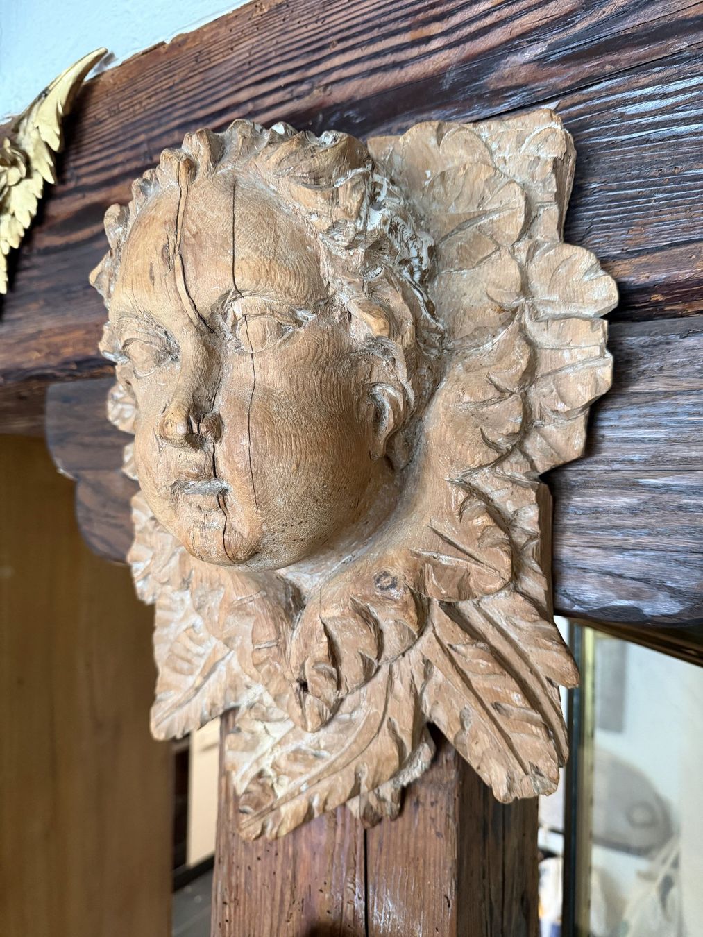 Sculture & Statue: Barocke Holzskulptur, ein Putto- oder Engels- Kopf um 1750 – Usato da Zofingen venduto da Schekke 3