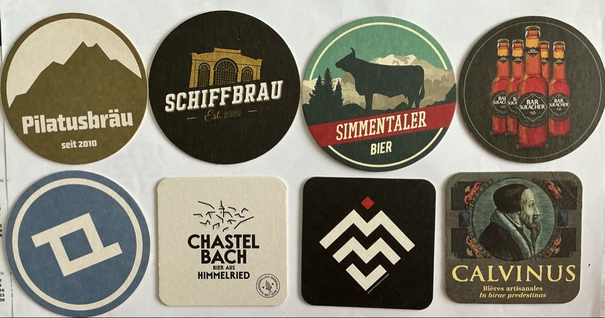 Untersetzer: Schweizer Brauereien Bierdeckeln  – Neu (gemäss Beschreibung) aus Arcegno von Denni