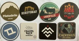 Schweizer Brauereien Bierdeckeln 