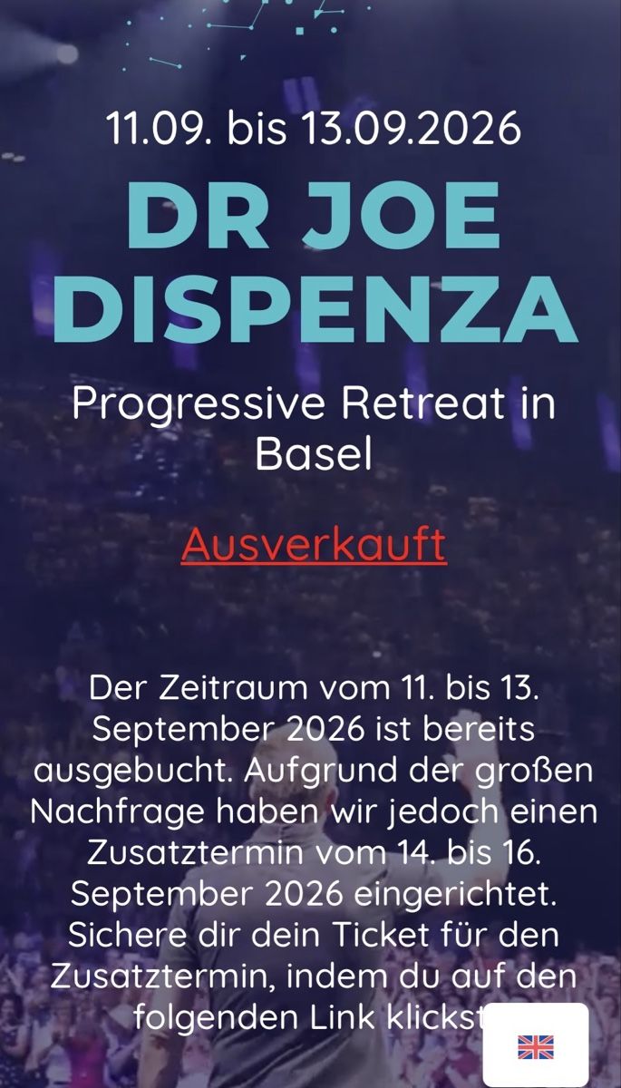 Tickets: DR. JOE DISPENZA IN BASEL – Neu und originalverpackt aus Rüschlikon von jua_685j