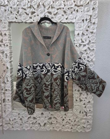 DESIGNER STRICKJACKE, MERINO, OVERSIZE, passt zu NILE, IVKO