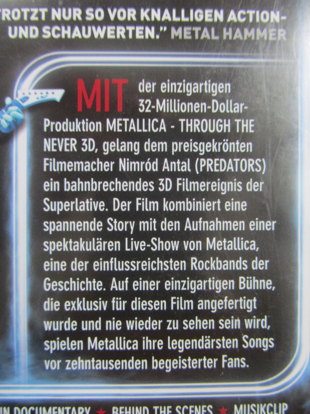 Tutti i DVDs: METALLICA:   Trough The Never  /  2 Disc-Set – Usato da Seengen venduto da mikelele 2