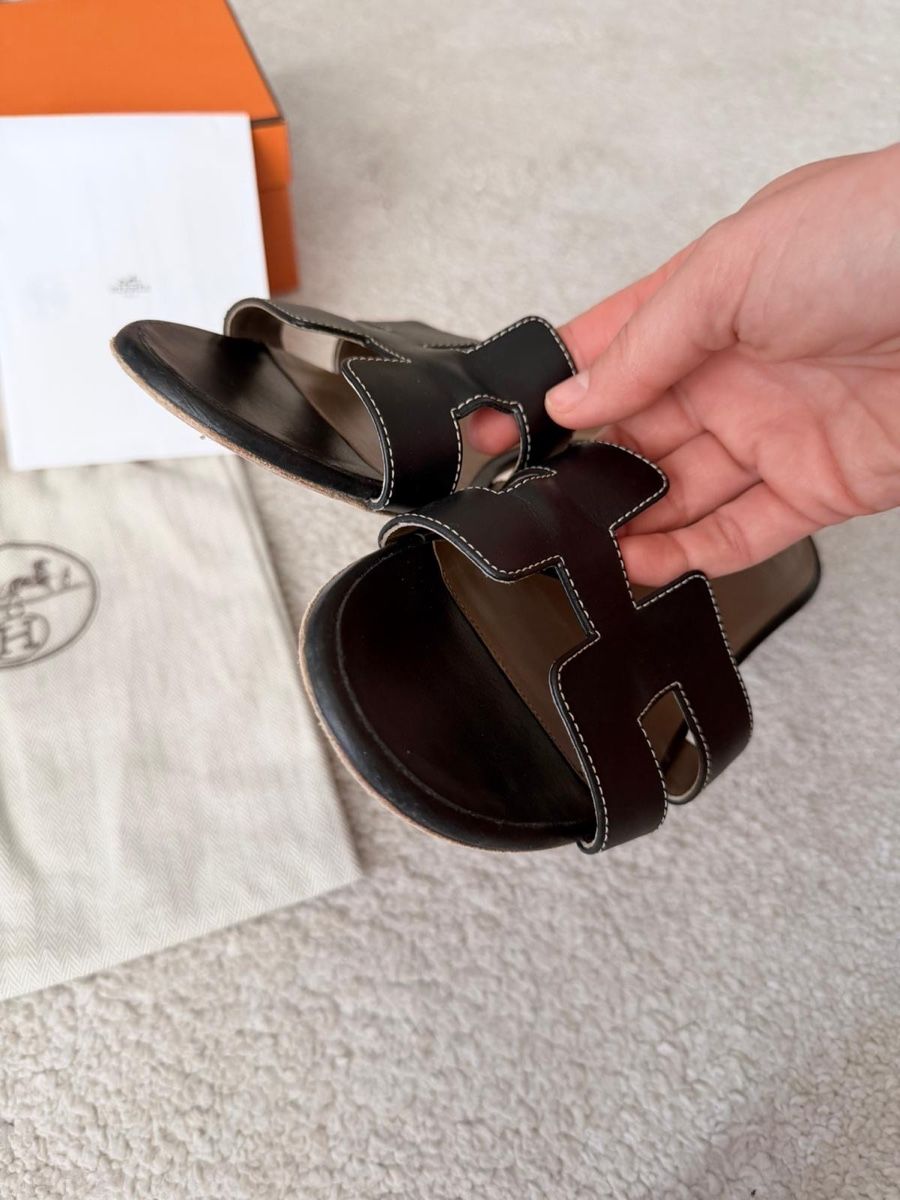Hermès Scarpe da donna: Hermès Sandales Oasis noir 41 – Usato da Genève venduto da Dan83 5