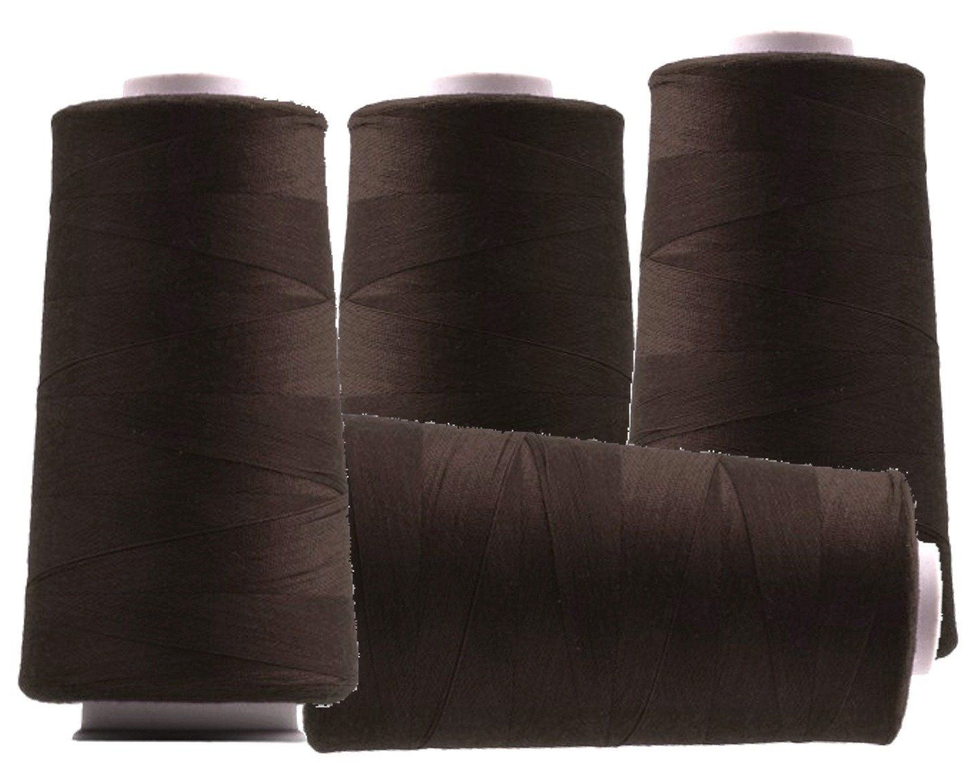 Cordicelle & Fili: Overlockgarn, 3000m, Polyester - dunkelbraun 24 – Nuovo (secondo la descrizione) da Leimbach TG venduto da ziernaht