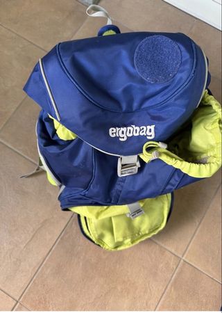 Ergobag Backpack Blue Yellow Good Condition 44