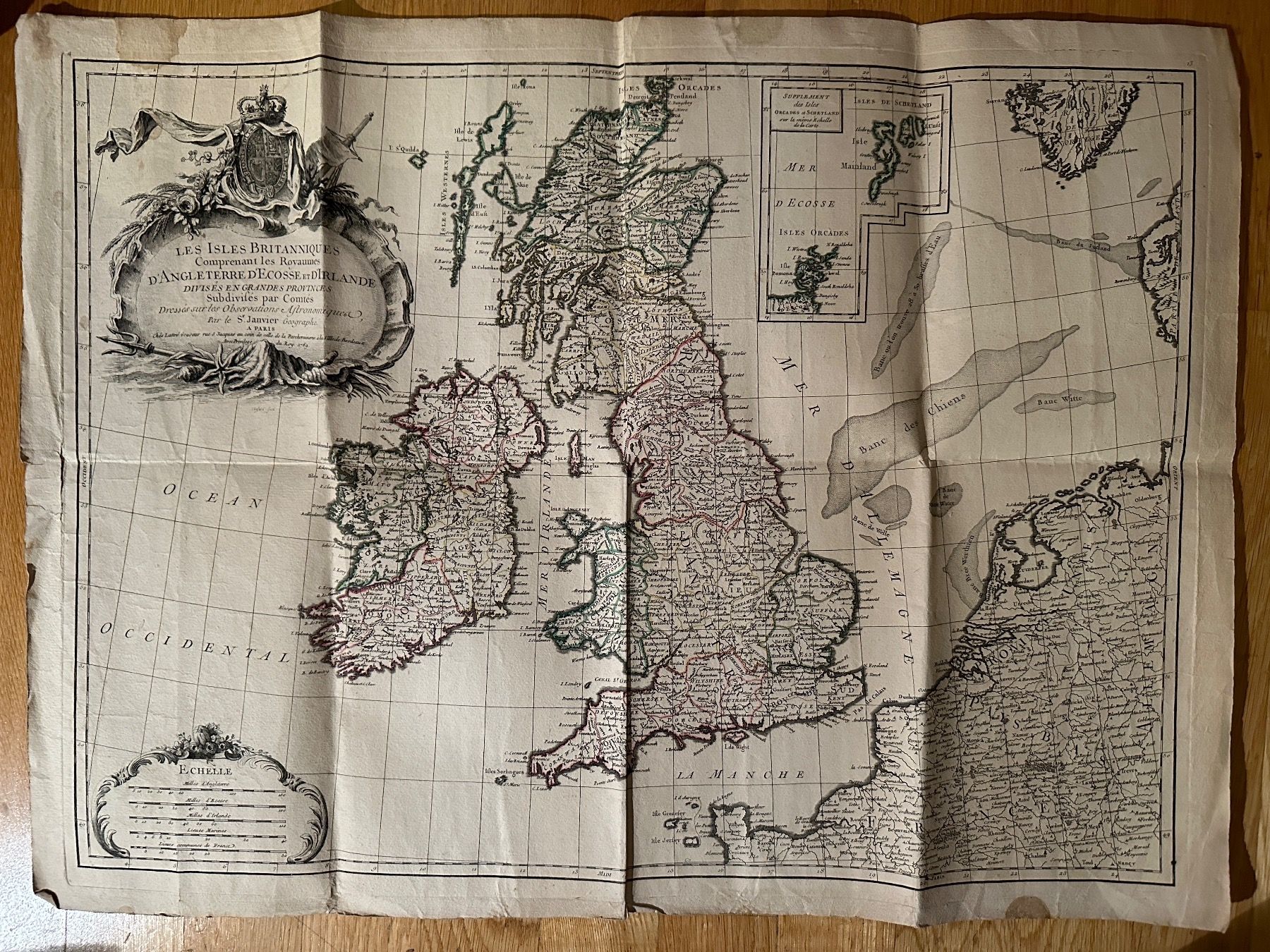 Cartine & Atlanti: Robert Janvier: Les Isles Britanniques 1769 – Usato da Zürich venduto da allp