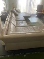 Ecksofa Leder beige 354x254cm guter Zustand / Dickleder 