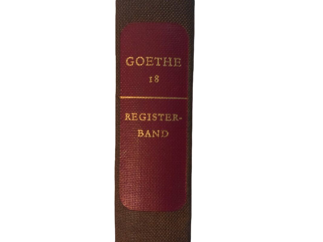 Libri: GOETHE 18 REGISTERBAND – Usato da Hünenberg venduto da Restwert_Zug