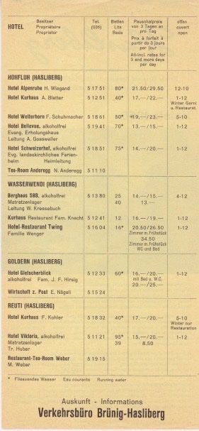 Documenti: Alter Farbprospekt Brünig - Hasliberg. 1966 – Usato da Schlieren venduto da Rapaelli 5