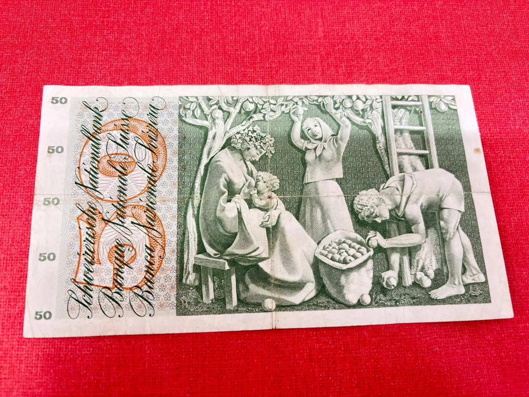 Banconote: 50 Franken Banknote 1972 gebraucht – Usato da Ormalingen venduto da digital09 1