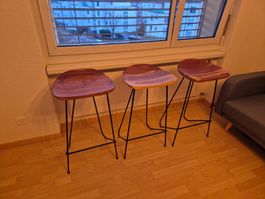 Barhocker 3 Stk. Massivholz Akazie