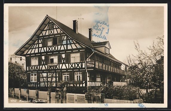 Ansichtskarten: AK Amriswil, Pfarrhaus mit Garten – Gebraucht aus Berlin von bartko-reher