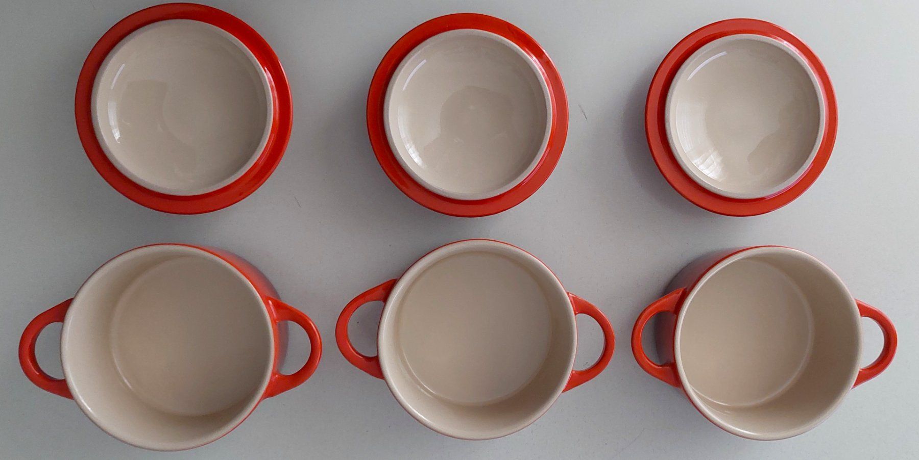 Le Creuset Teglie da forno: 3 Le Creuset Mini-Cocottes mit Deckel, neuwertig – Nuovo (secondo la descrizione) da Uitikon Waldegg venduto da Boots15 2