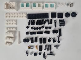 LEGO Teile schwarz/weiss und transparent