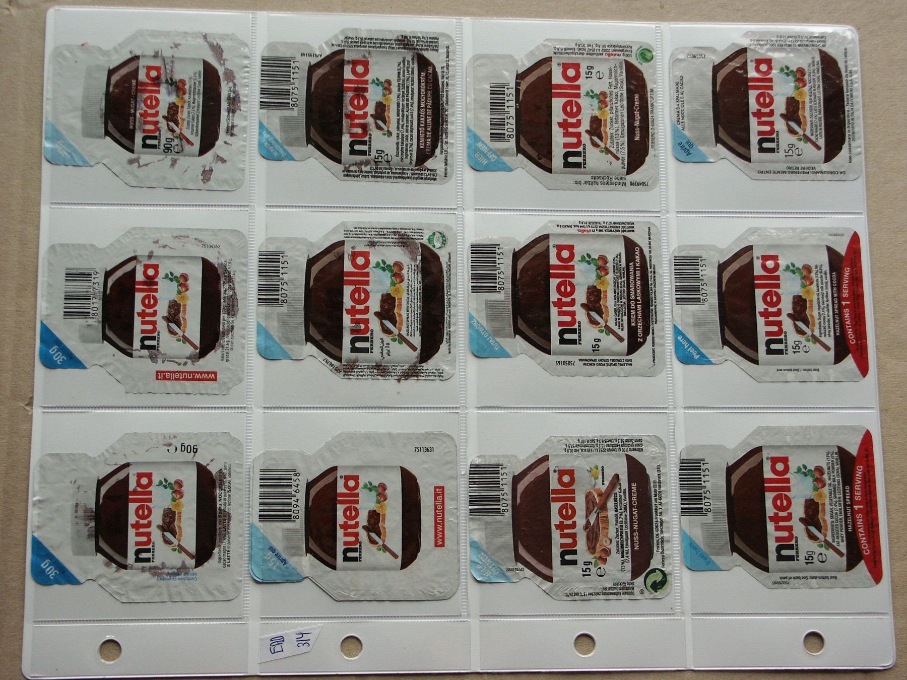 Coperchi dei cremini per caffè: 80         Verschiedene etwas andere Deckeli       Nutella – Usato da Niederglatt ZH venduto da herzblatt5449 2