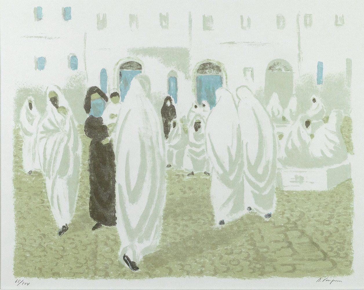 Grafiken & Lithographien: Anny Vonzun, Originalfarblithografie – Gebraucht aus Masein von KunstvonFrauen 2