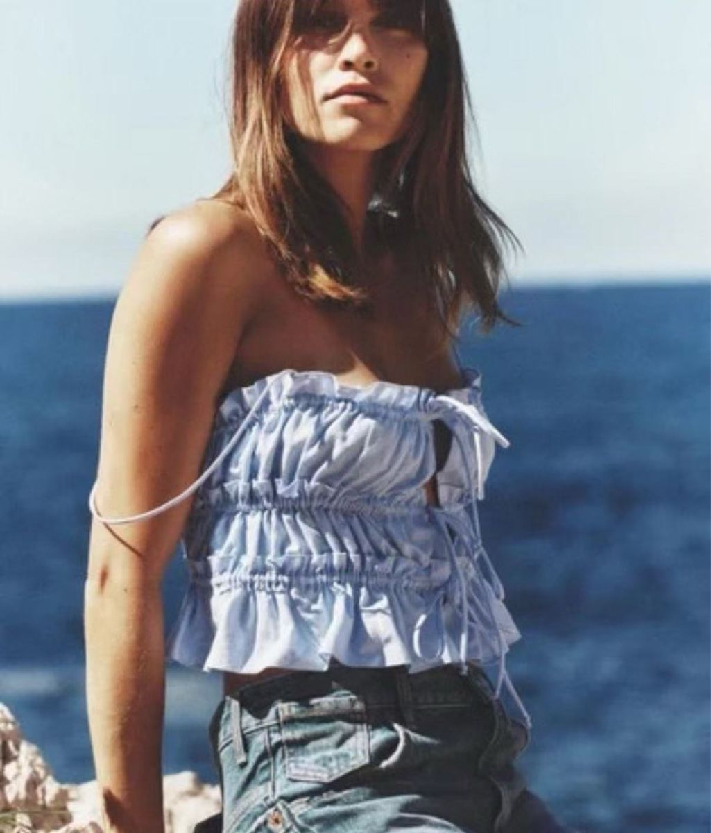 Zara Tops: Zara Cute Summer Blue Crop Top – Gebraucht aus Zürich von dam_t7hk 2