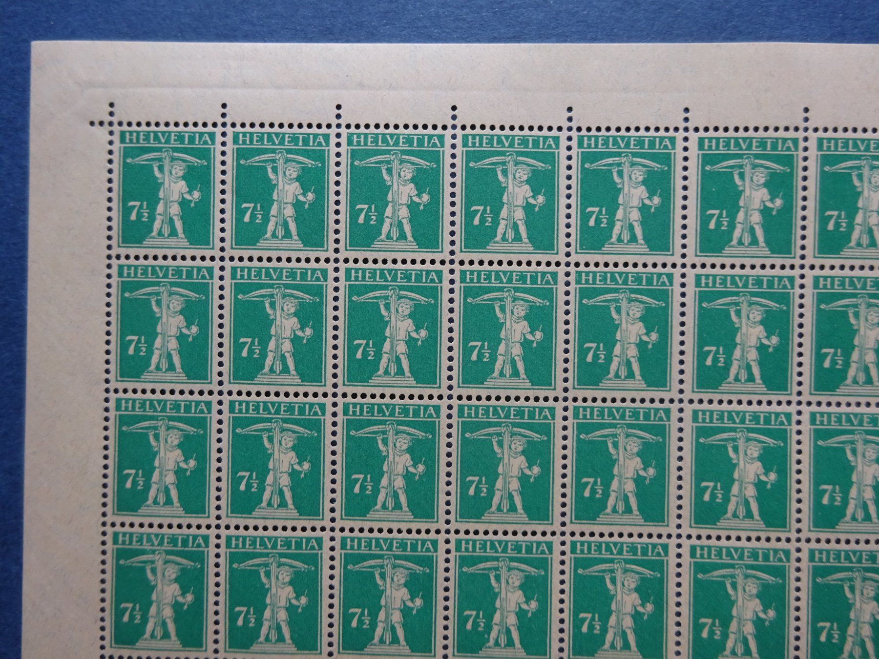 Tutti i francobolli: 1927 Z-Nr. 171 Halbbogen postfrisch** – Usato da Appenzell-Steinegg venduto da adi1975 2