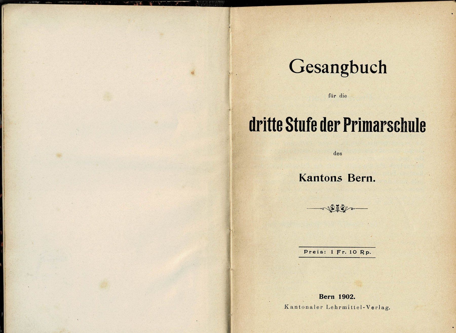 Livres: Gesangbuch Kanton Bern 1902 – D'occasion à Wangs par Rumauch