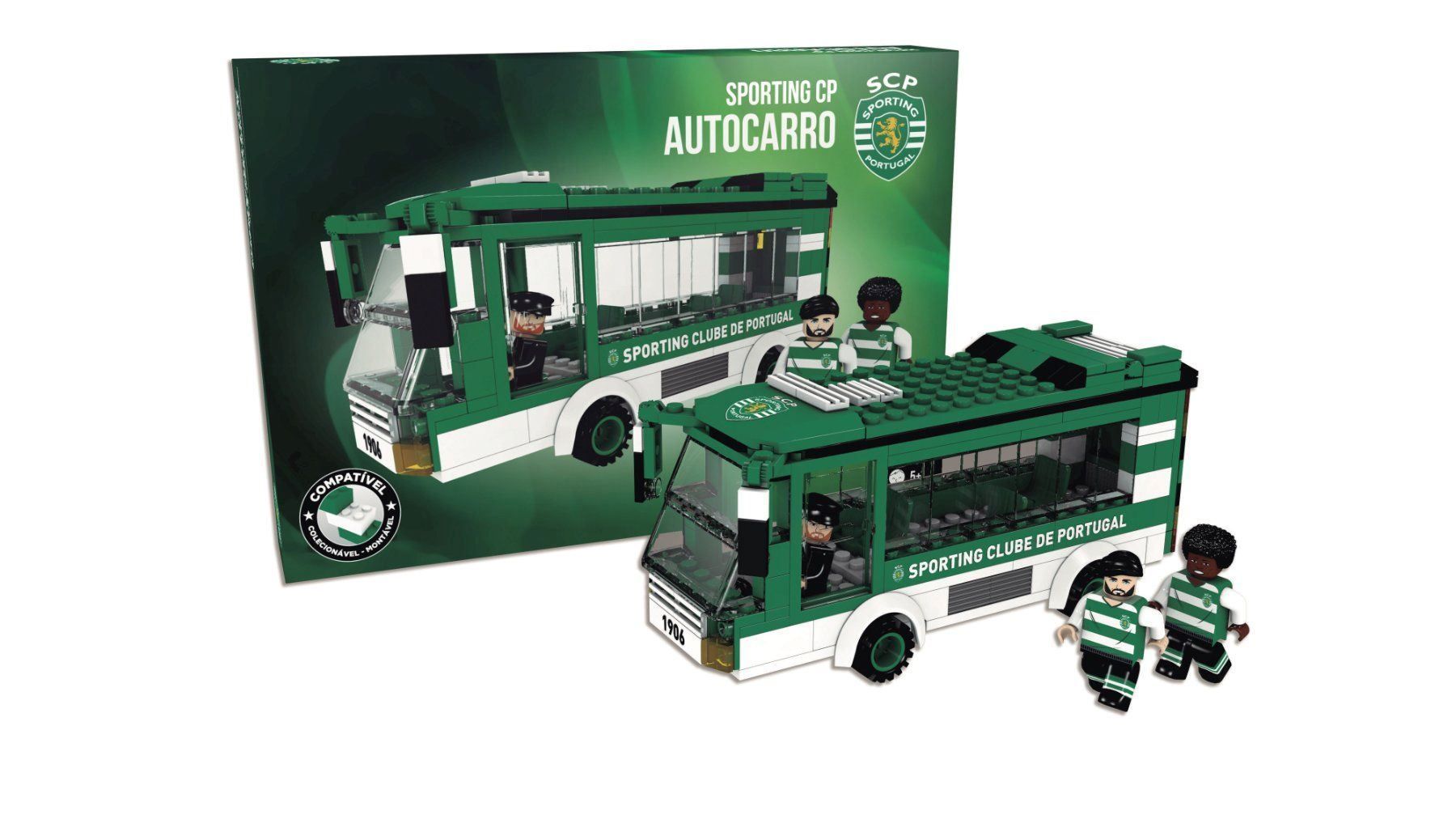 Giocattoli: Sporting CP Lissabon Team Bus Bausatz – Nuovo e nell'imballaggio originale da Wil SG venduto da Football-Legends