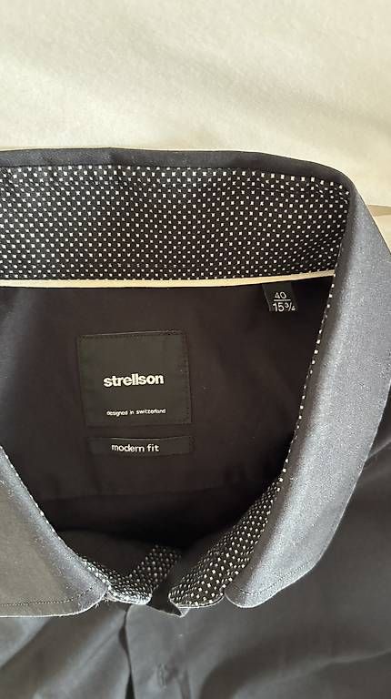 Camicie: strellson hemd in schwarz / grösse 40 / modern fit – Usato da Subingen venduto da Broedu79 1
