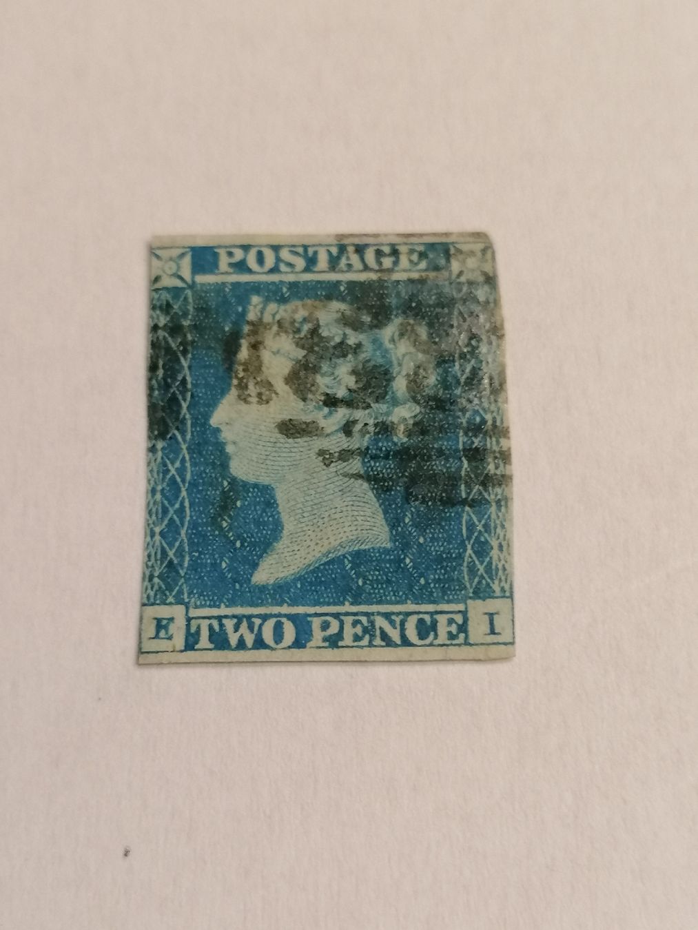 Tutti i francobolli: Two pence blue 1841, Platte 4  – Usato da Happerswil venduto da tschergi