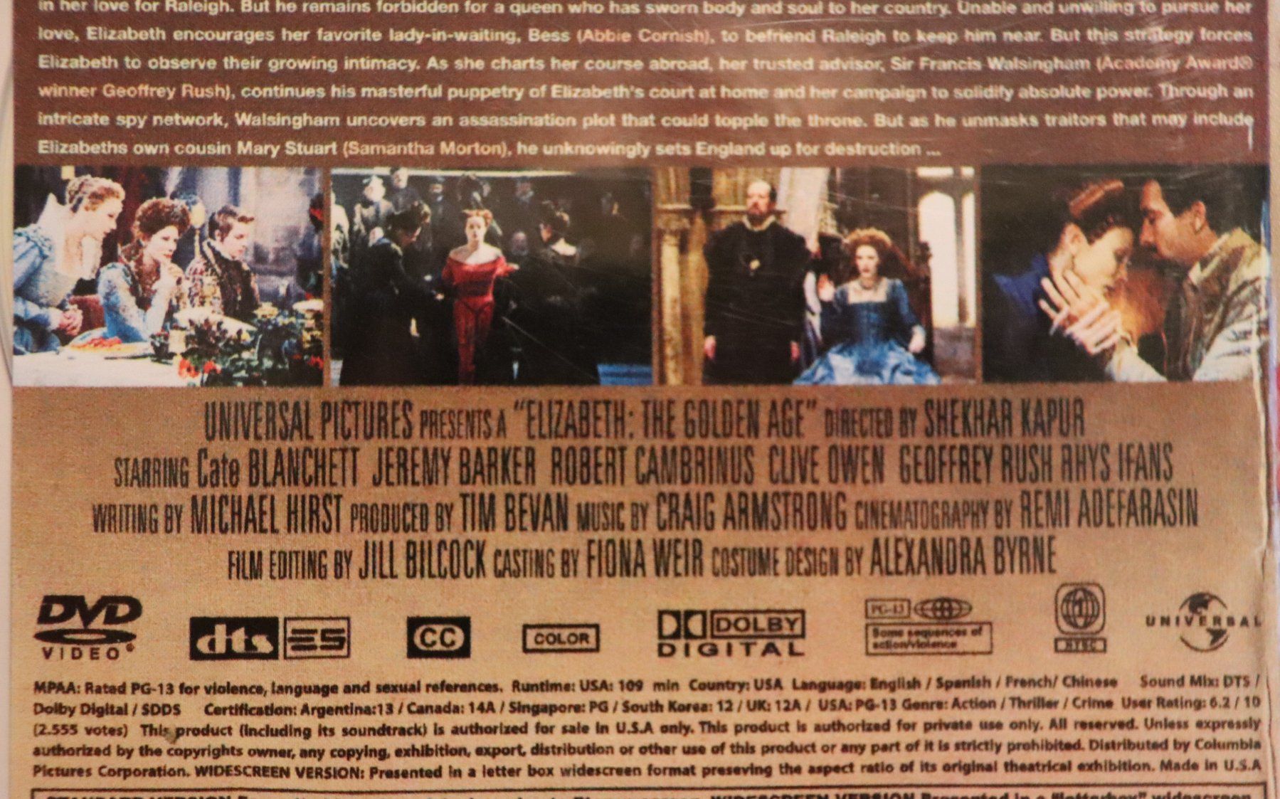 Tutti i DVDs: Elisabeth - Regie Shekhar Kapur – Nuovo e nell'imballaggio originale da Glattfelden venduto da Sirax 4