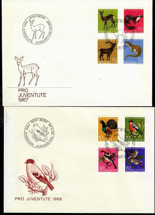 Pro Juventute, Konvolut von 20 FDC, ab 1965 bis 2006 2