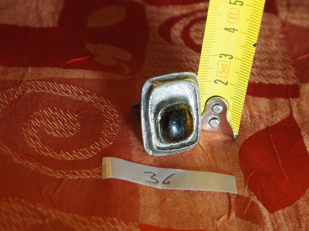 Bague saphir orange et tourmaline or blanc