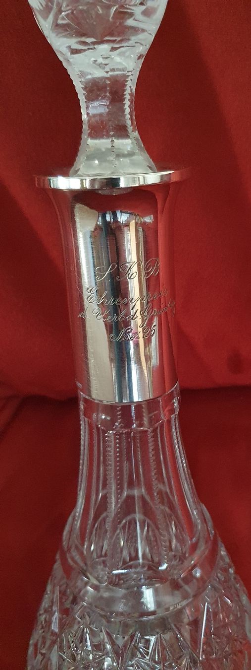 Caraffe: Kristall Karaffe mit 800 Silber Hals  – Usato da Kreuzlingen venduto da Rschweiz1 1