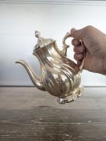 Vintage Thomas Germany Silver Overlay Porcelain Teapot