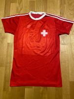 ORIGINAL SCHWEIZ NATI # 2 RENÉ HASLER TRIKOT 1977 ADIDAS L