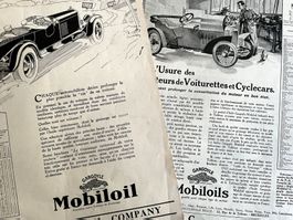 Mobiloil Motor Oil - 6 Alte Werbungen / Publicités 1913/24