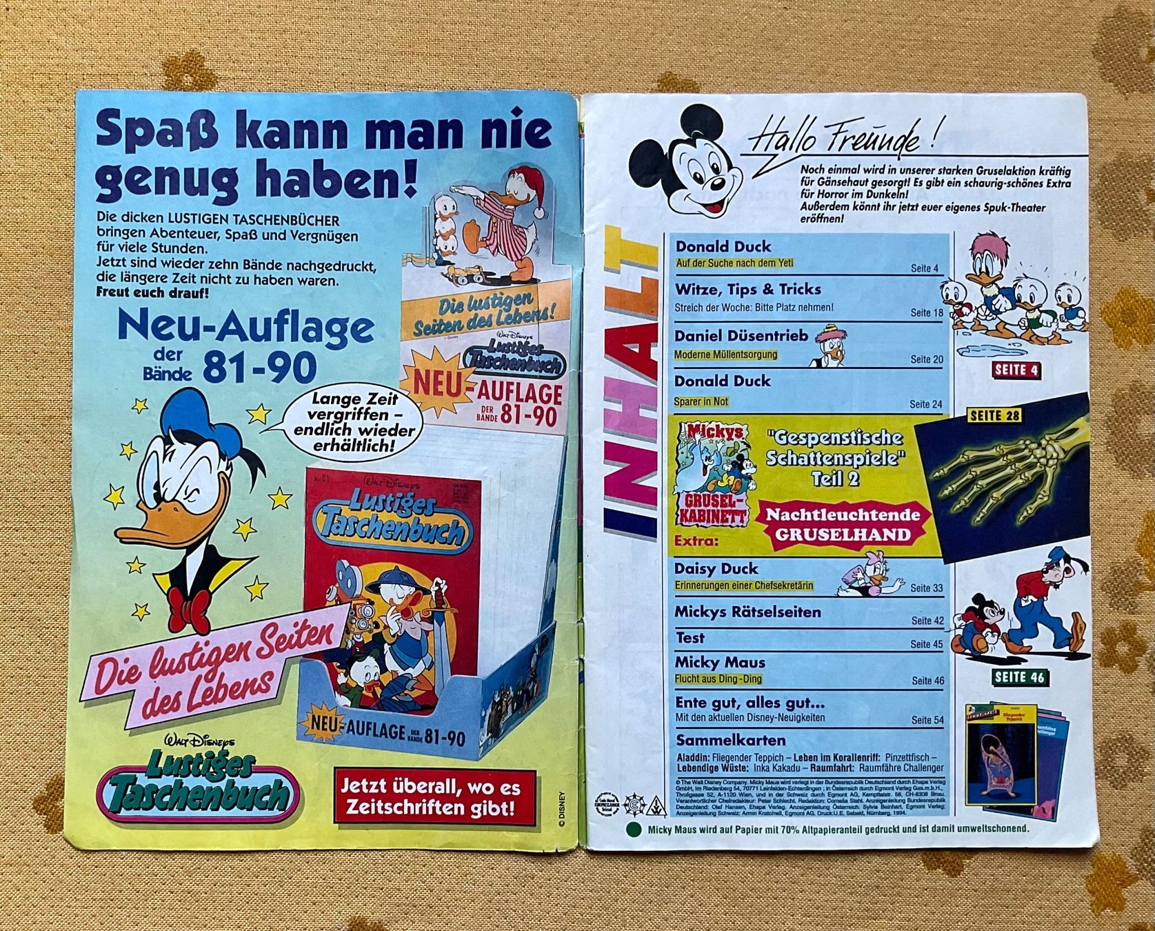 BD: Micky Maus Heft Nr 4 von 1994 – D'occasion à Endingen par nathan05 1