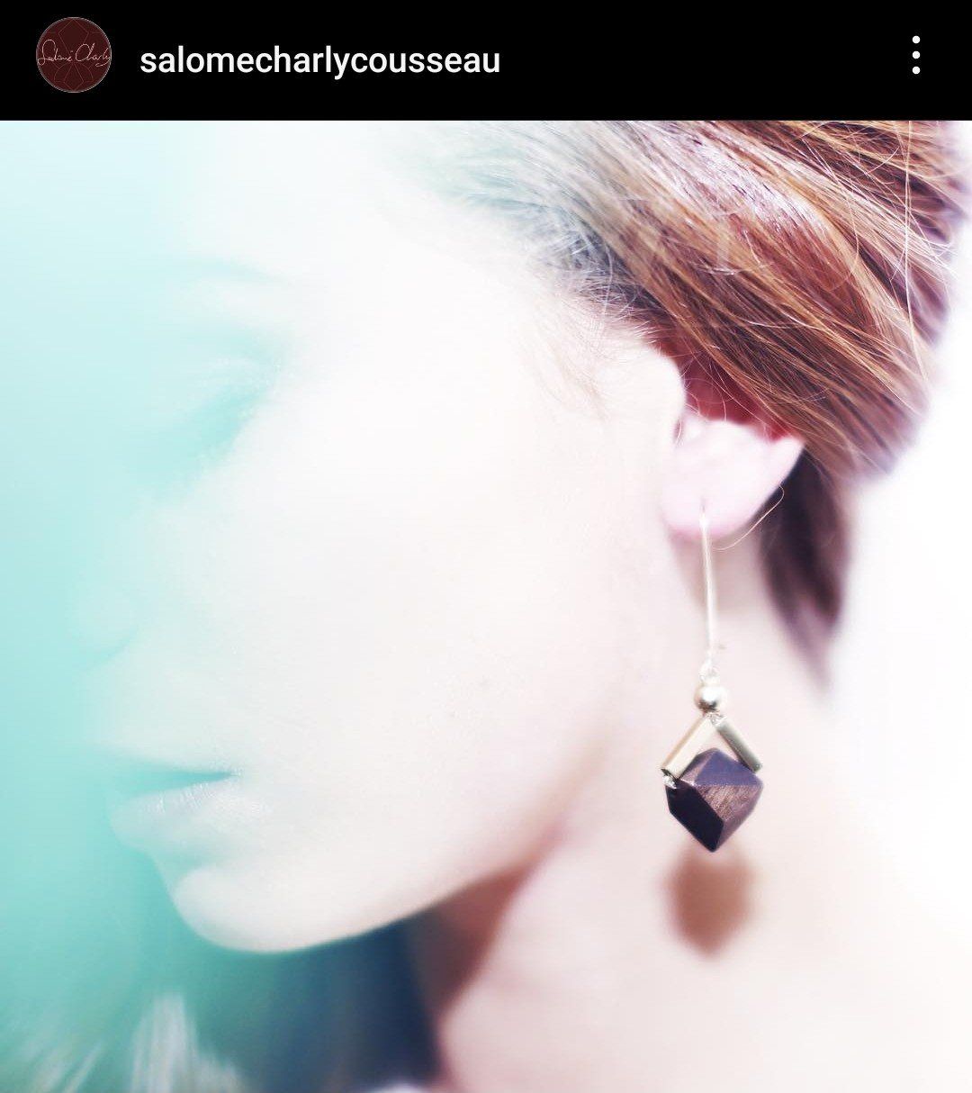 Orecchini pendenti & Orecchini a lobo: Boucles d'oreilles en bois Salomé Charly – Nuovo (secondo la descrizione) da Ependes FR venduto da vintage02 2