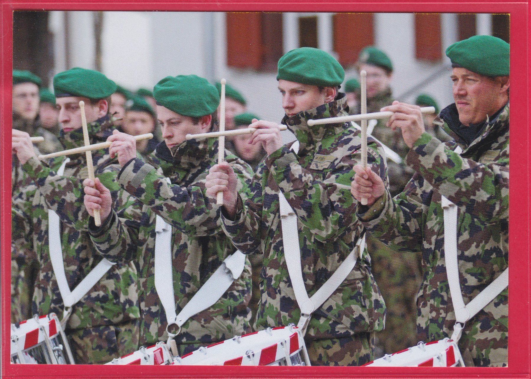 Cartoline postali: TAMBOURFORMATION – Usato da Oberrieden venduto da Gebirgsstelze