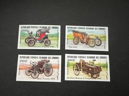 Comoros  XF Imperf Auto Oltimer set ** Luxus  (E803)