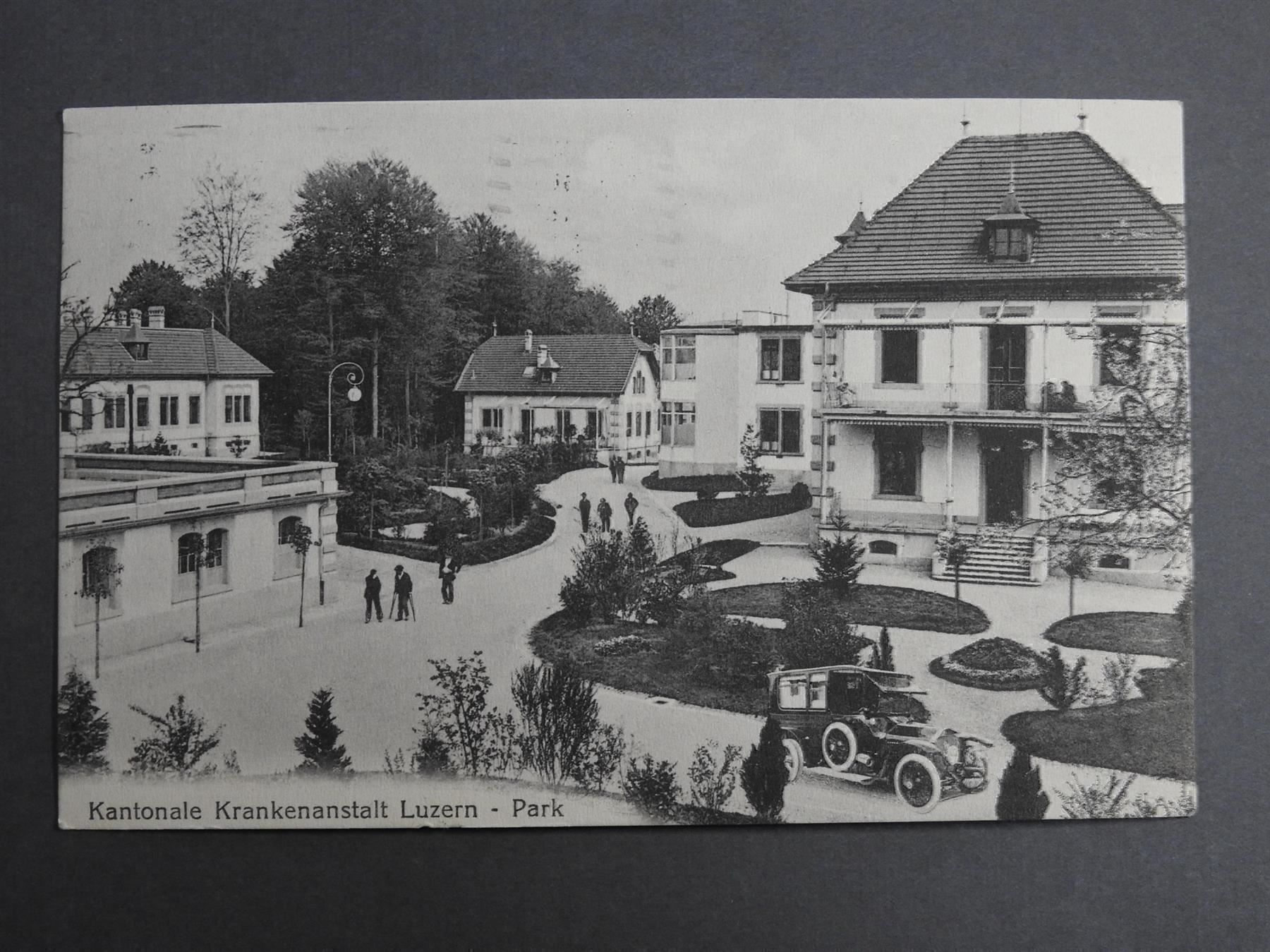 Cartoline postali: AK - Krankenanstalt Luzern - Park – Usato da Rain venduto da 999-800-K