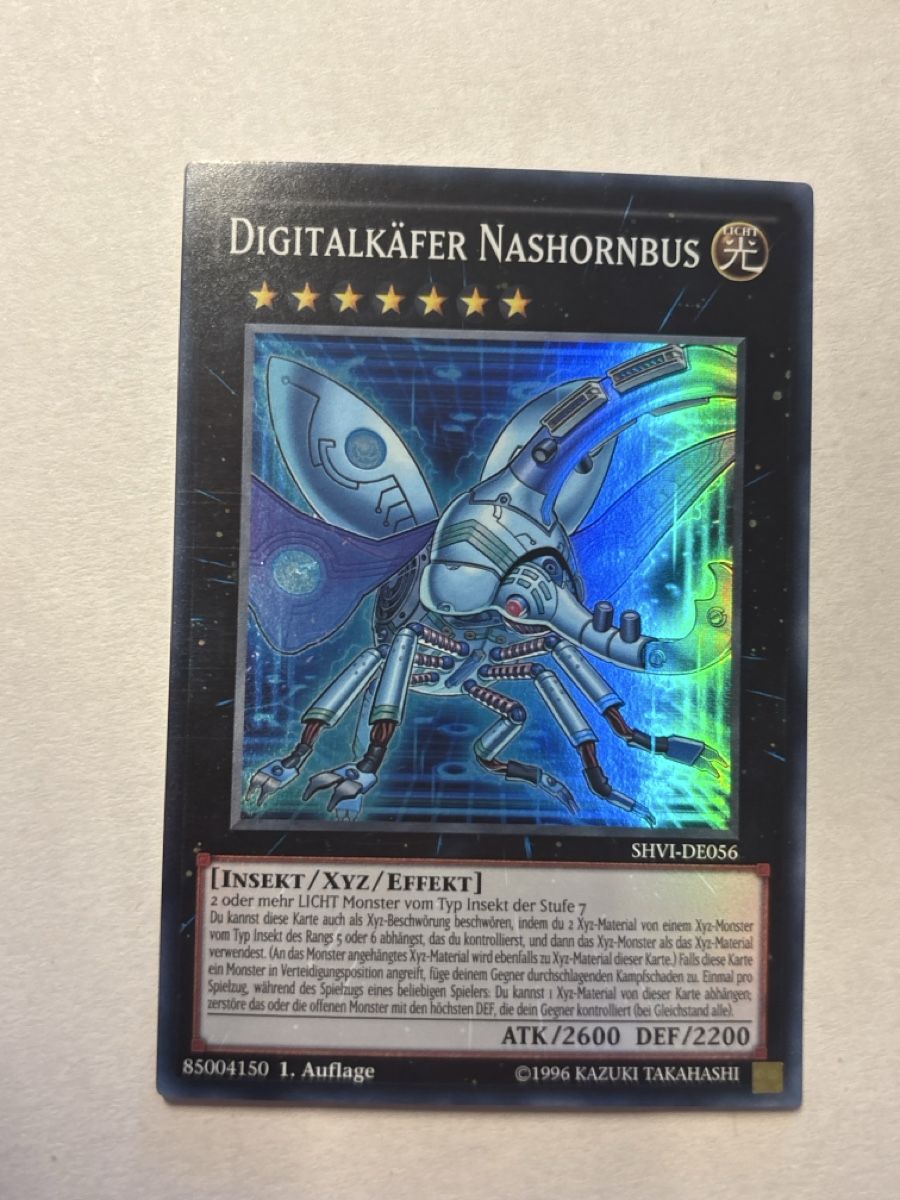 Yugioh Carte collezionabili: Digitalkäfer Nashornbus 1. Auflage yugioh – Usato da Speicherschwendi venduto da YugisKartenKammer