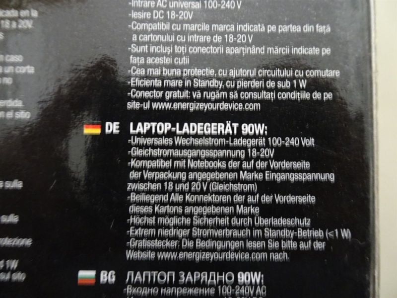 Energizer Caricabatterie: Universal Ladegerät für Notebook's – Nuovo e nell'imballaggio originale da Necker venduto da liq24 4