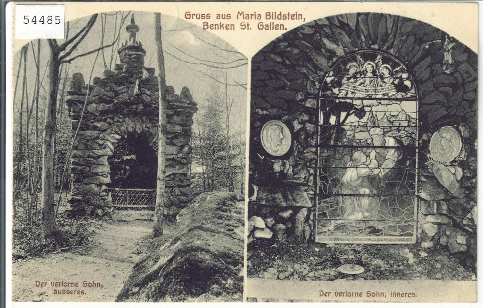 Cartoline postali: Gruss von Maria Bildstein Benken SG – Usato da Ettingen venduto da Kartenplanet