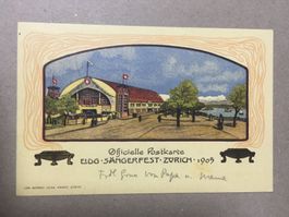 AK Sängerfest Zürixh 1905 nach Thundorf gelaufen