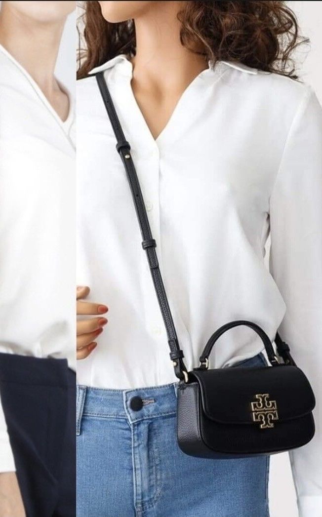 Tory Burch Borse da donna: Tory Burch Britten Mini Top Handle Bag Black Leather – Nuovo (secondo la descrizione) da Spreitenbach venduto da Wa-C789 7