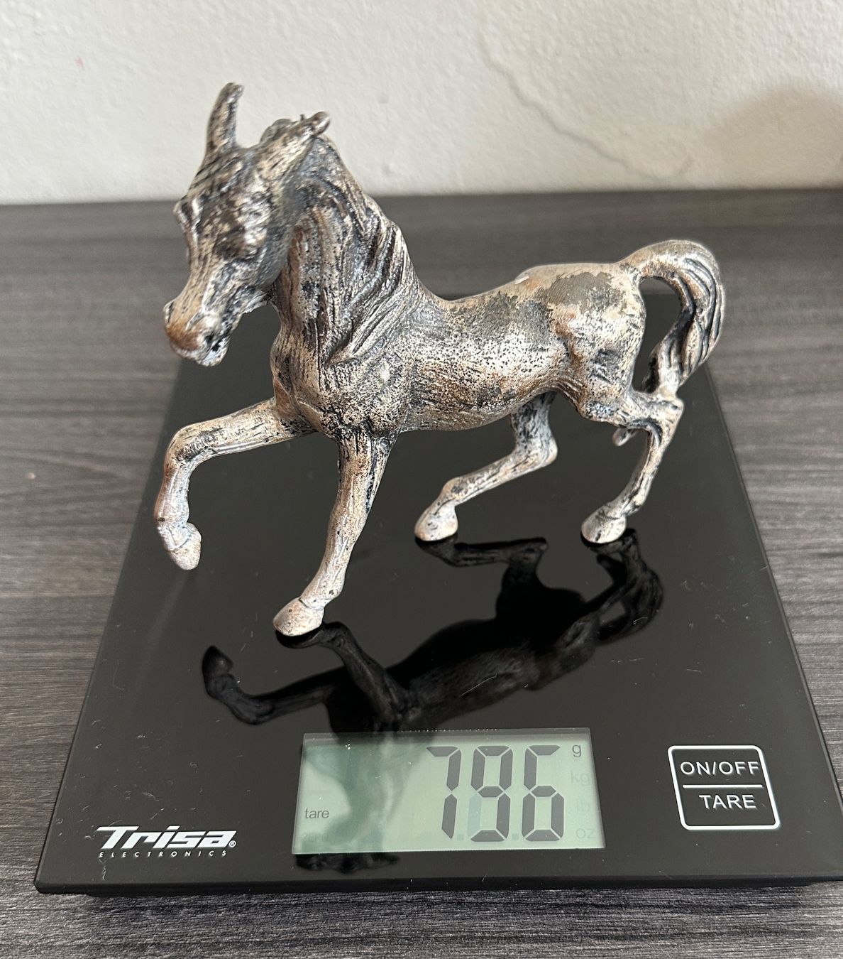 Statuette: Metallpferd Pferd 796 Gramm – Usato da Zürich venduto da brazerola